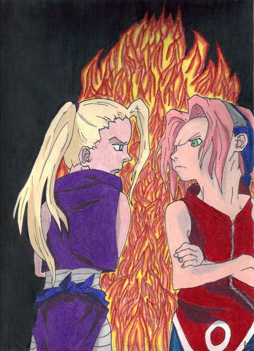 Ino Vs. Sakura By Gaara210ai