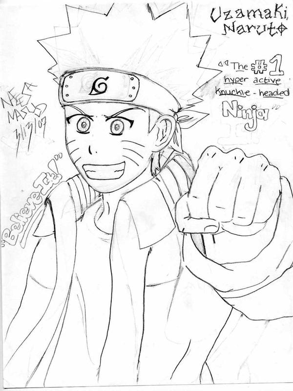 Wide-eyed Naruto