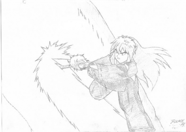 Inuyasha Cutting Sesshomaru's Arm