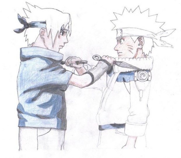 Naruto + Sasuke By Charnet3d