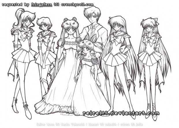 Sailor Senshi Lineart