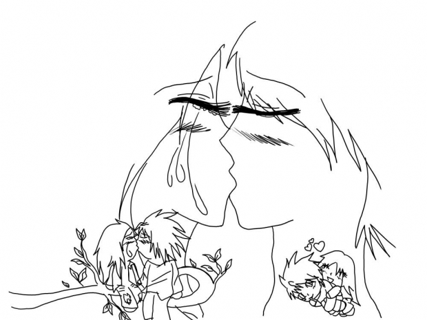 Kissin' in a Tree(line art)