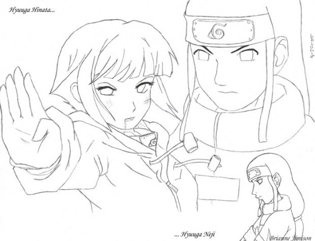 Hinata And Neji Lineart