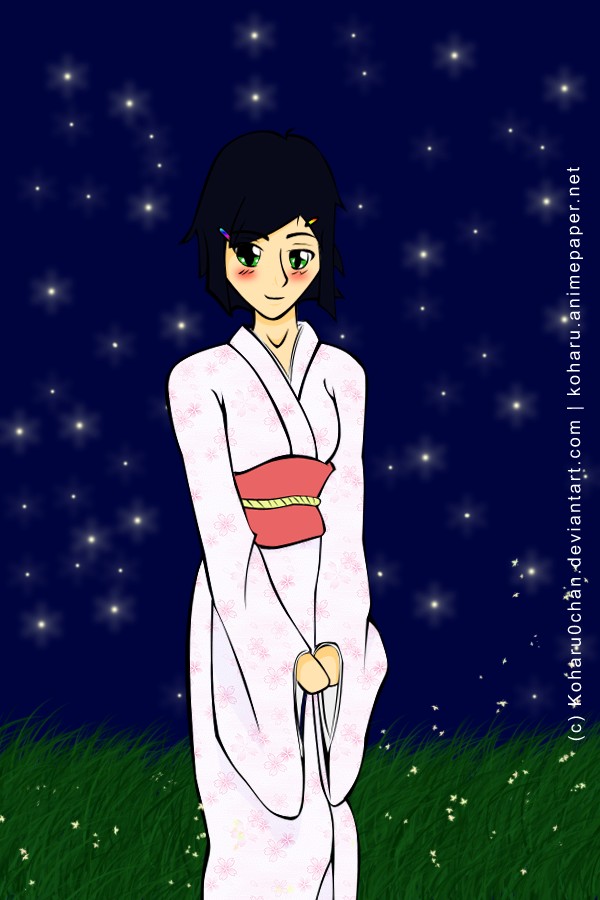 Kimono At Nighfall