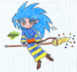 Ryoko On A Broom