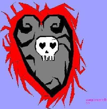 skull in heart