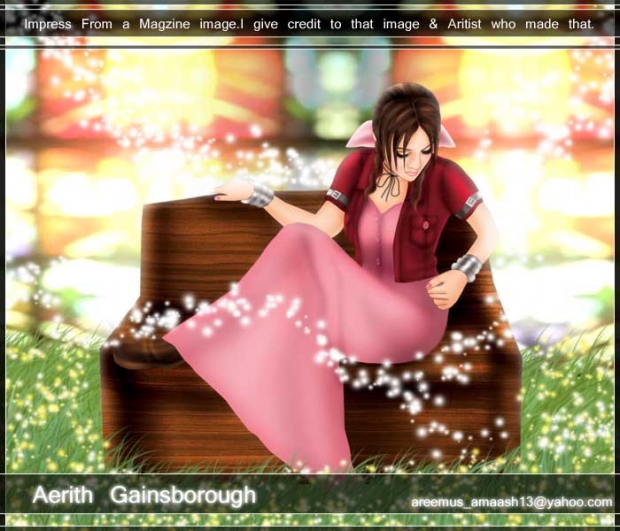 Aerith sitting in Church