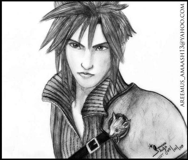 Cloud Strife Sketch by aree