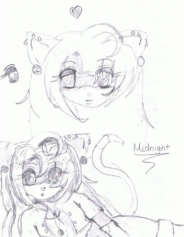 Midnight The Cat doodles