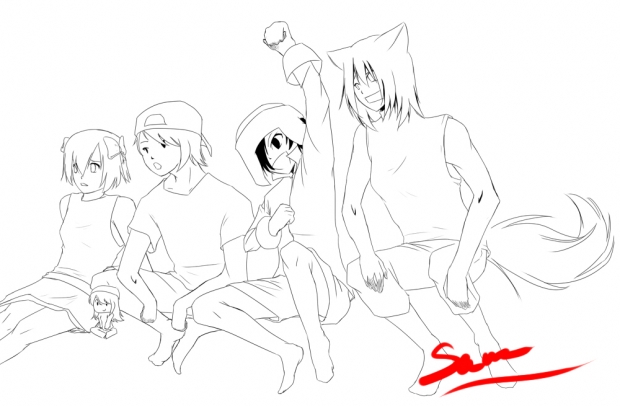 Lineart: AOHC Movie TIme