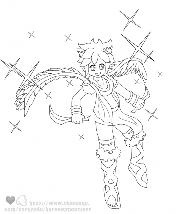 Pit!! x3 (Line Art for Dream-chan)