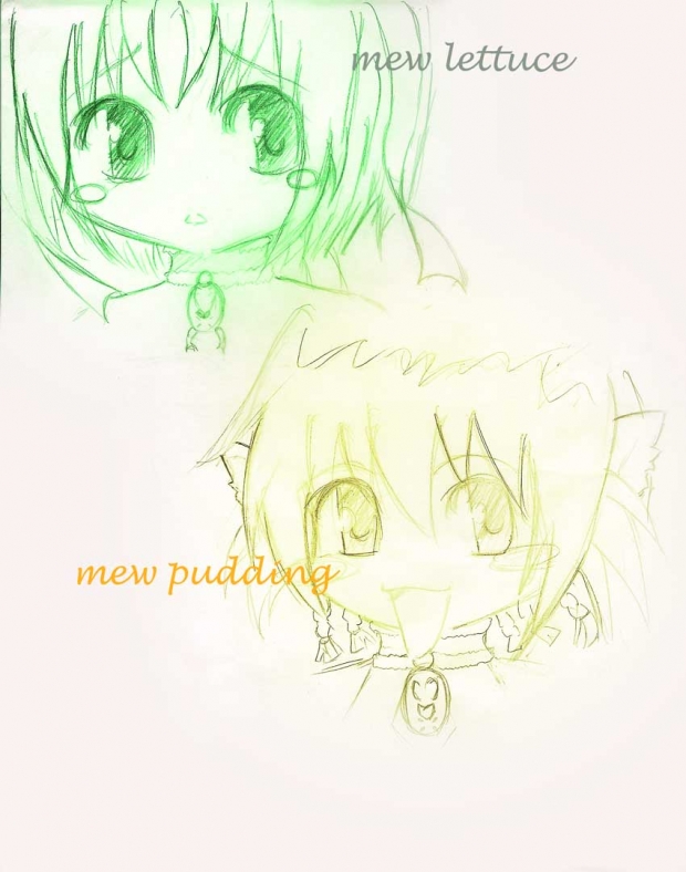 Chibi Lettuce & Pudding