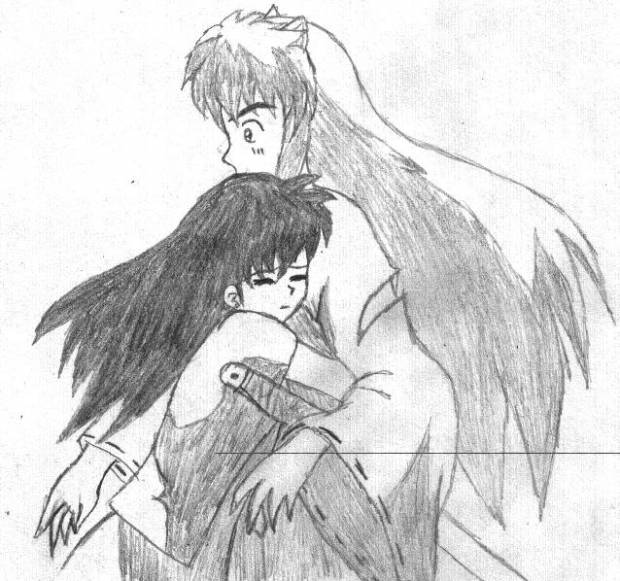 Kagome Hugs Inuyasha