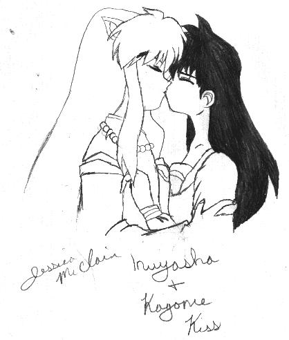 Inuyasha And Kagome Kiss