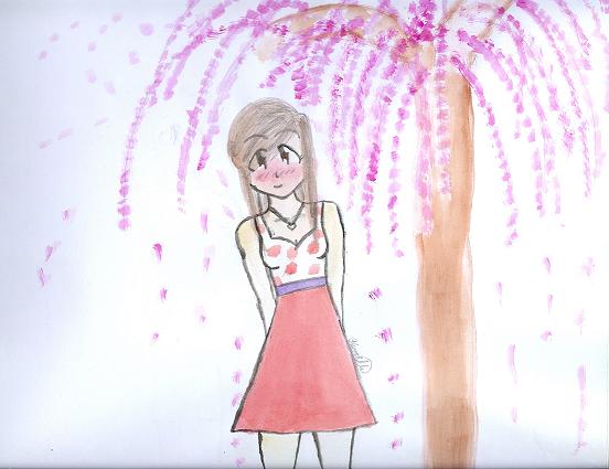 cherryblossom tree girl