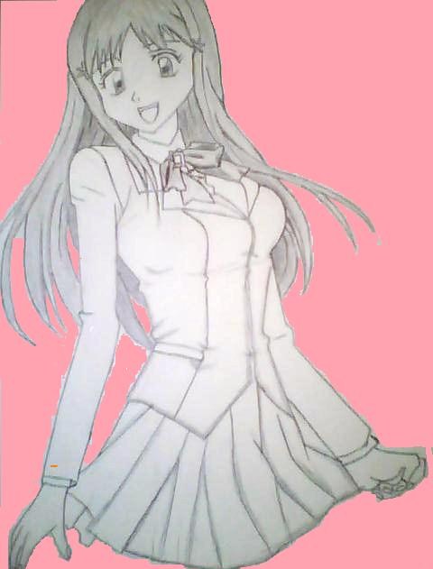 Orhime in skool uniform