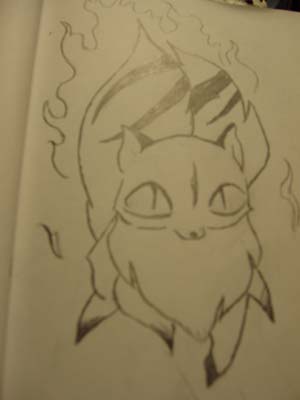 Kirara With Flames