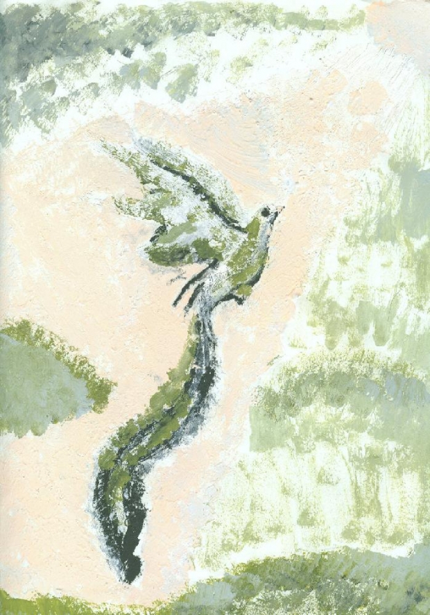 Painting Of Dove With Long Tail ^.^