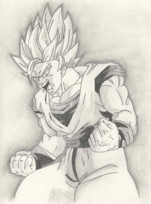 Goku Powering Up