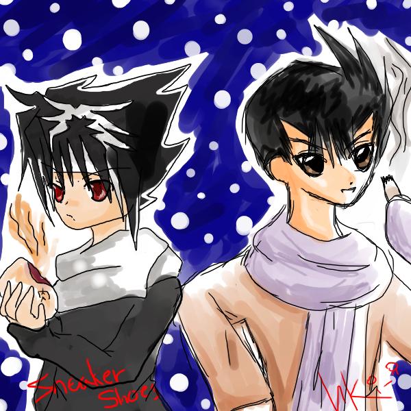 Yusuke And Hiei (done With Friend)