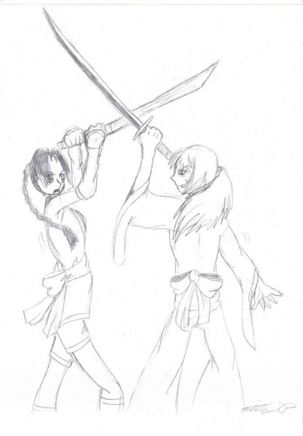 Kenshin And Misao Fighting