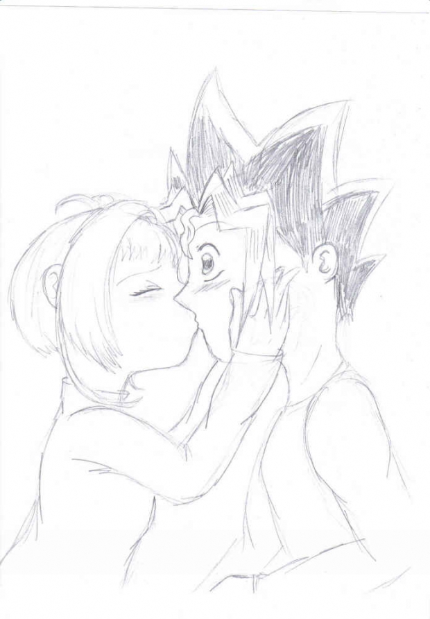 Sakura And Yugi Kissing, Cute