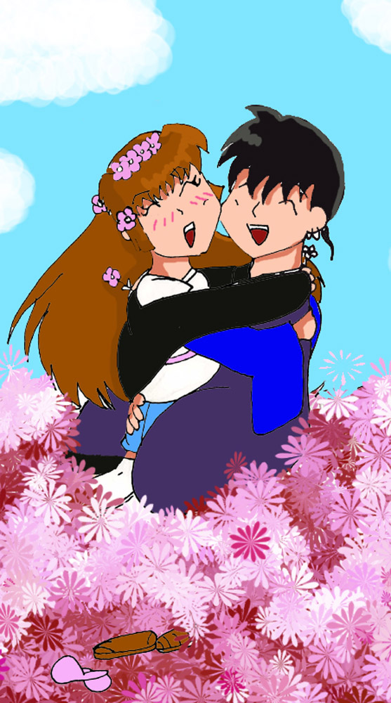 Me And Miroku In A Flowerpatch ^_^