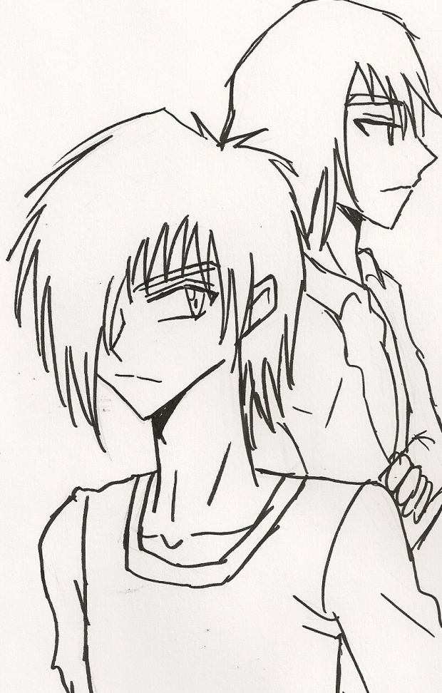 Ryuu and Asa (uncolored)