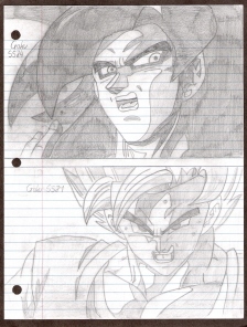 SSJ2 Goku And SSJ4 Goku