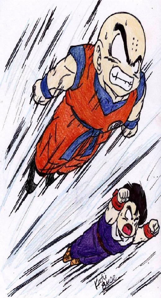 Gohan & Krillin Flying!