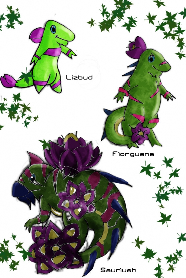 Lizbud,Florguana, and Saurlush