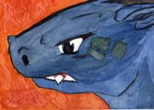 Dragon Face (watercolors)