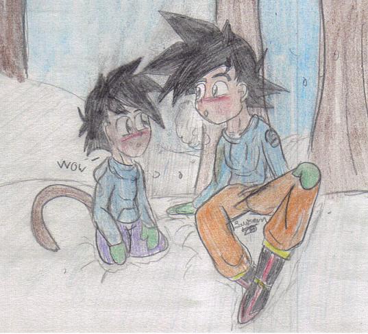 Goku And Gohan In Da Snow