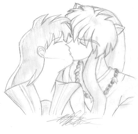 Inuyasha & Kagome Kiss