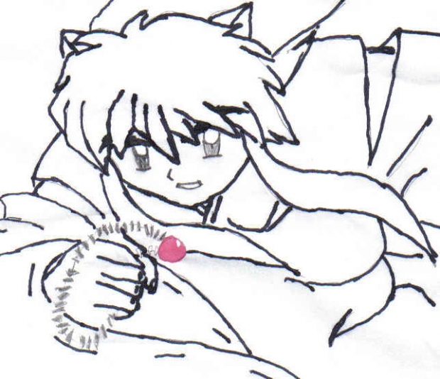 Inuyasha W/ The Jewel *uncoloured*