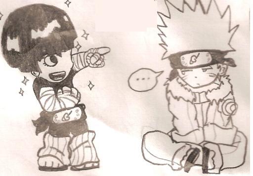 Naruto And Lee Chibis