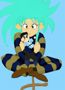 Ryoko Hugging her Tenchi