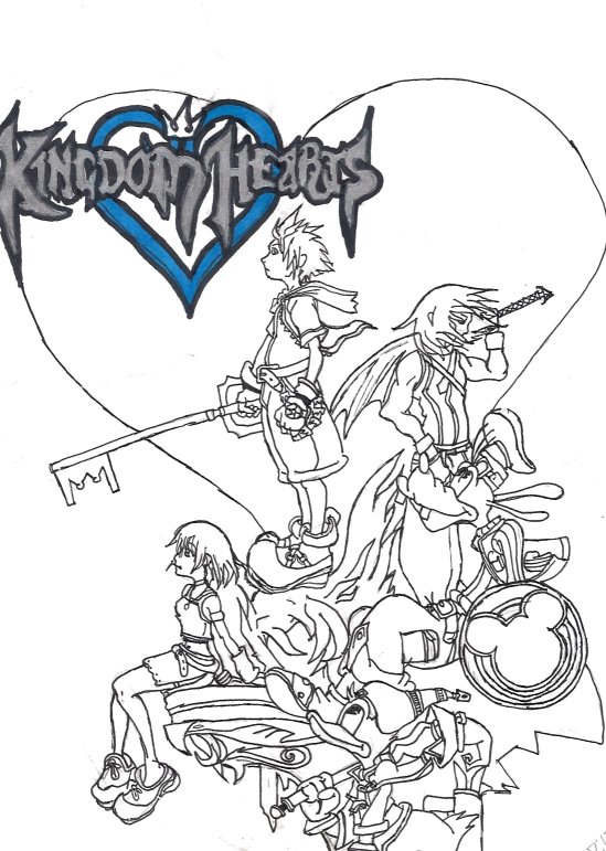 Kingdom Hearts - B+w
