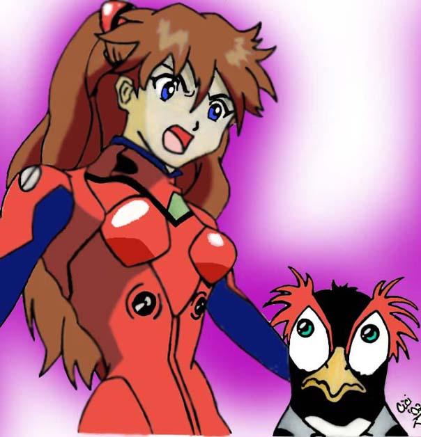 Asuka and Penpen