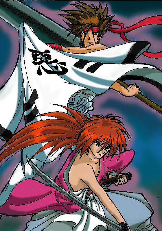 Sano And Kenshin (color)