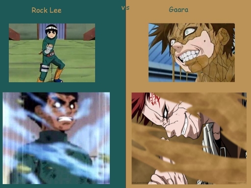 Gaara Vs Rock Lee