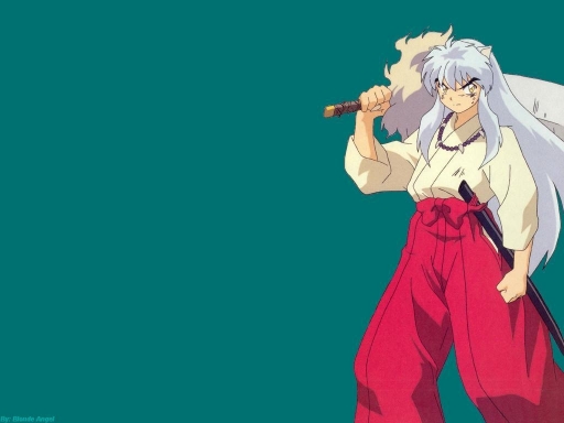 Inuyasha with green background