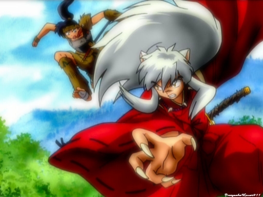 Inuyasha.kouga,fighting