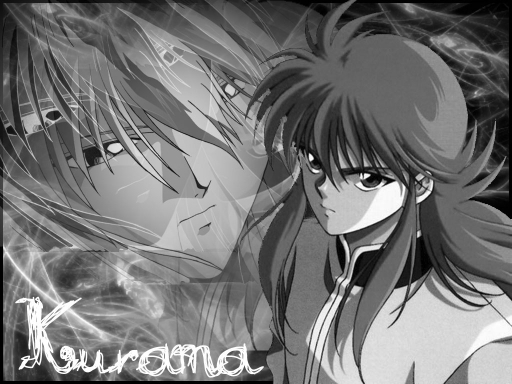 Grayscale Kurama Wallpaper