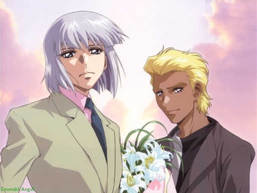 Dearka And Yzak With Flowers