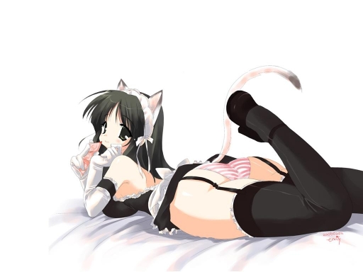 Cat Girl Lying Down