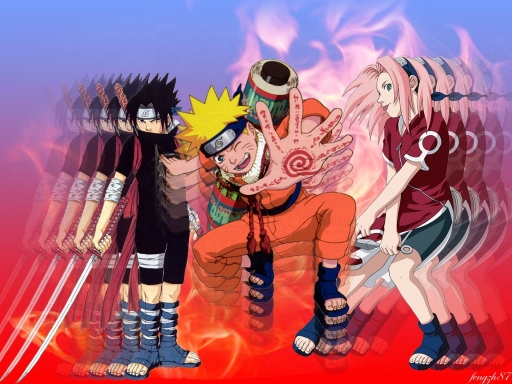 Naruto With Sasuke And Sakura