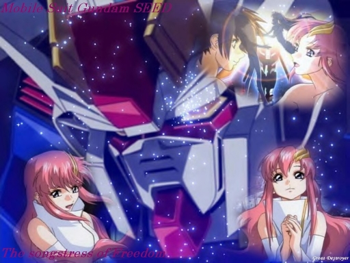 Gundam Freedom and Lacus