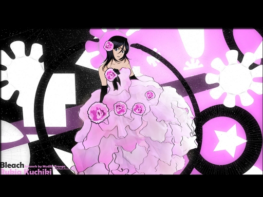 Rukia Kuchiki pink petals