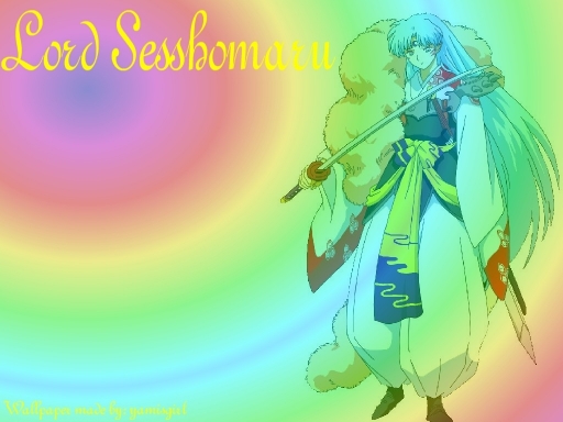 Rainbow Sesshomaru (with Text)